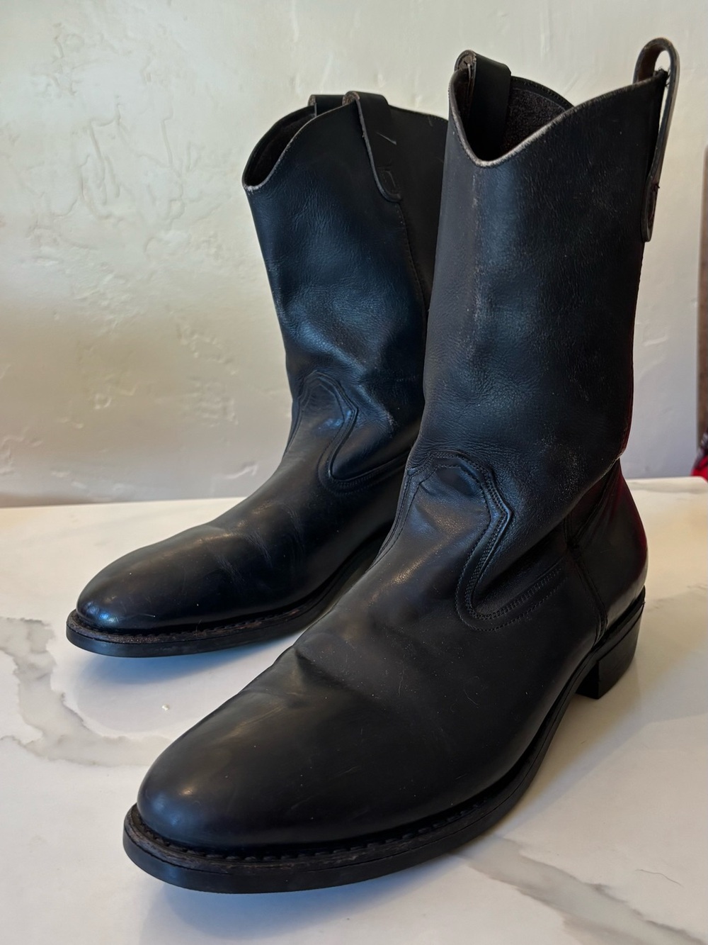 Bintage Black Men's Leather Boot size 8.5